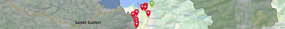 Kartenansicht für Apotheken-Notdienste in der Nähe von Gaißau (Bregenz, Vorarlberg)